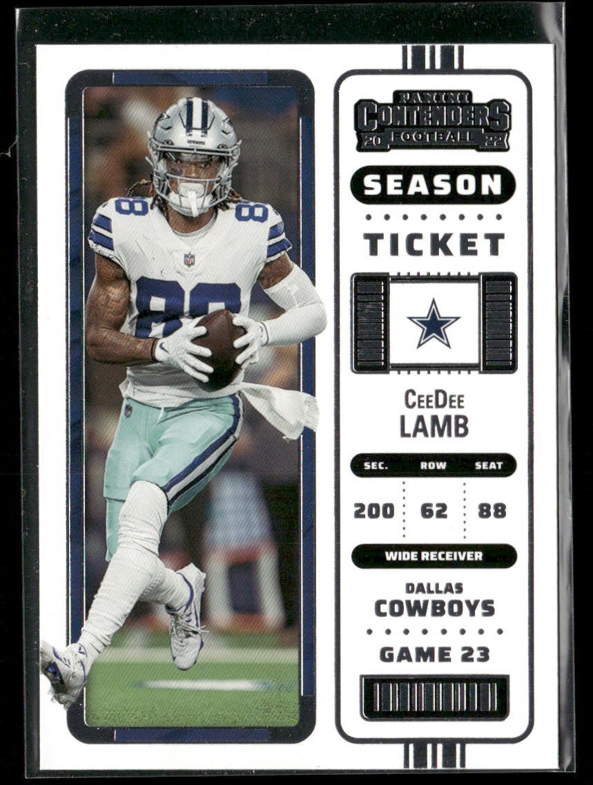CeeDee Lamb Player Lot Bundle 10 Different Football Cards CDL001 Cowboys back