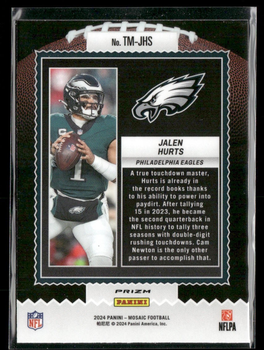 Jalen Hurts Player Lot Bundle 10 Different Football Cards JH004 Eagles back