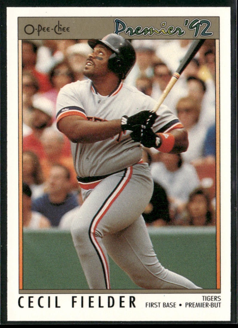 Cecil Fielder Player Lot Bundle 10 Different Baseball Cards CF001 Tigers back