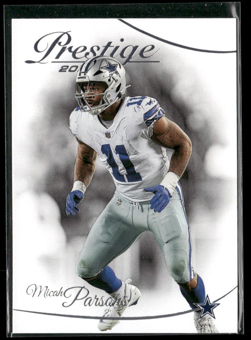Micah Parsons Player Lot Bundle 10 Different Football Cards MP003 Cowboys 3 RC back