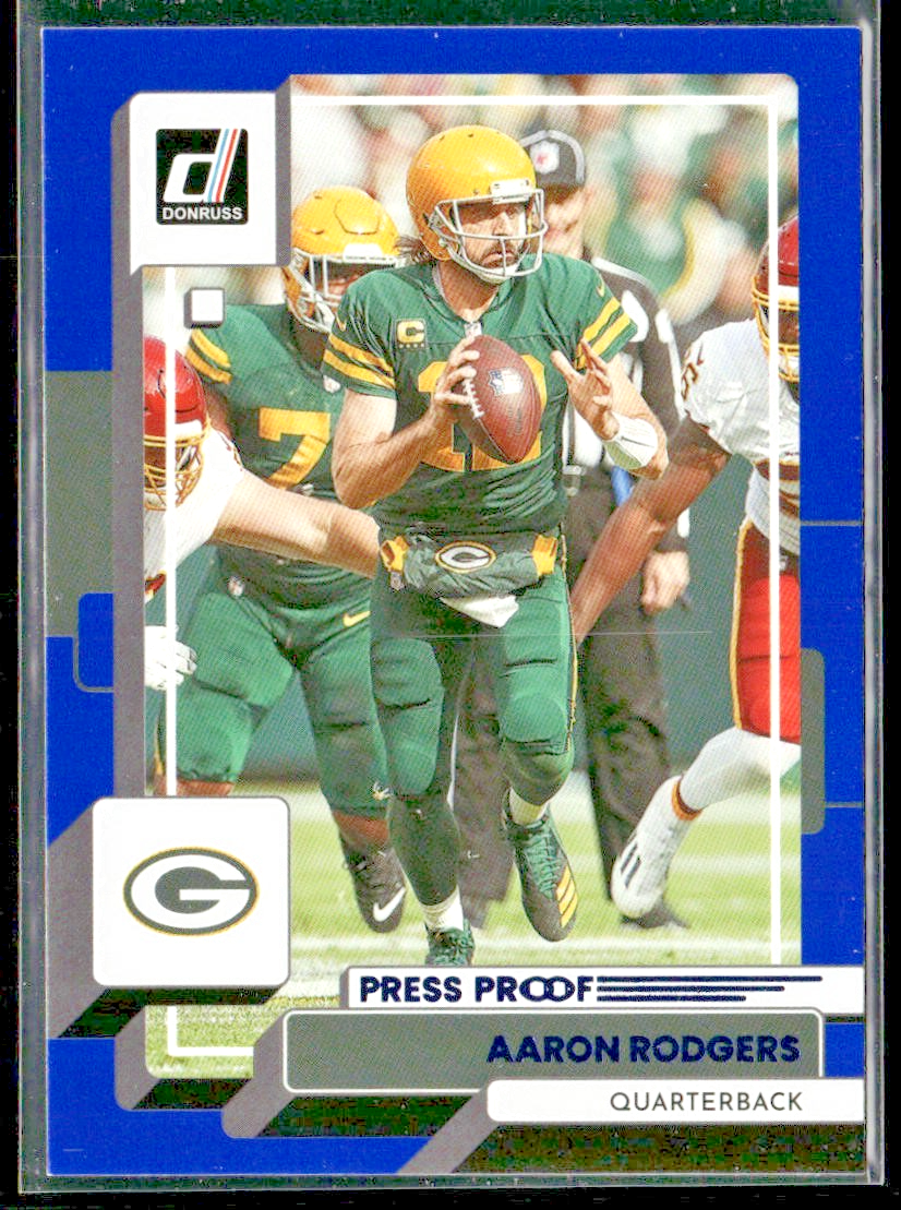 Aaron Rodgers Player Lot Bundle 10 Different Football Cards AR001 Packers Jets front