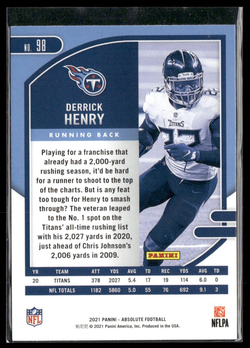 Derrick Henry Player Lot Bundle 10 Different Football Cards DH001 Titans Ravens back