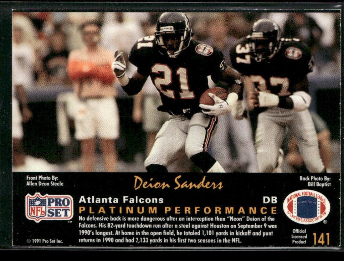 Deion Sanders Player Lot Bundle 10 Different Football Cards DS002 Falcons 49ers back
