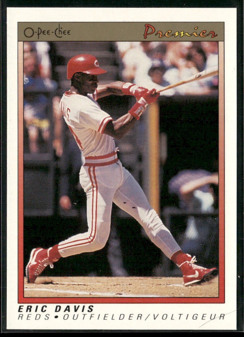 Eric Davis Player Lot Bundle 10 Different Baseball Cards ED001 Reds back
