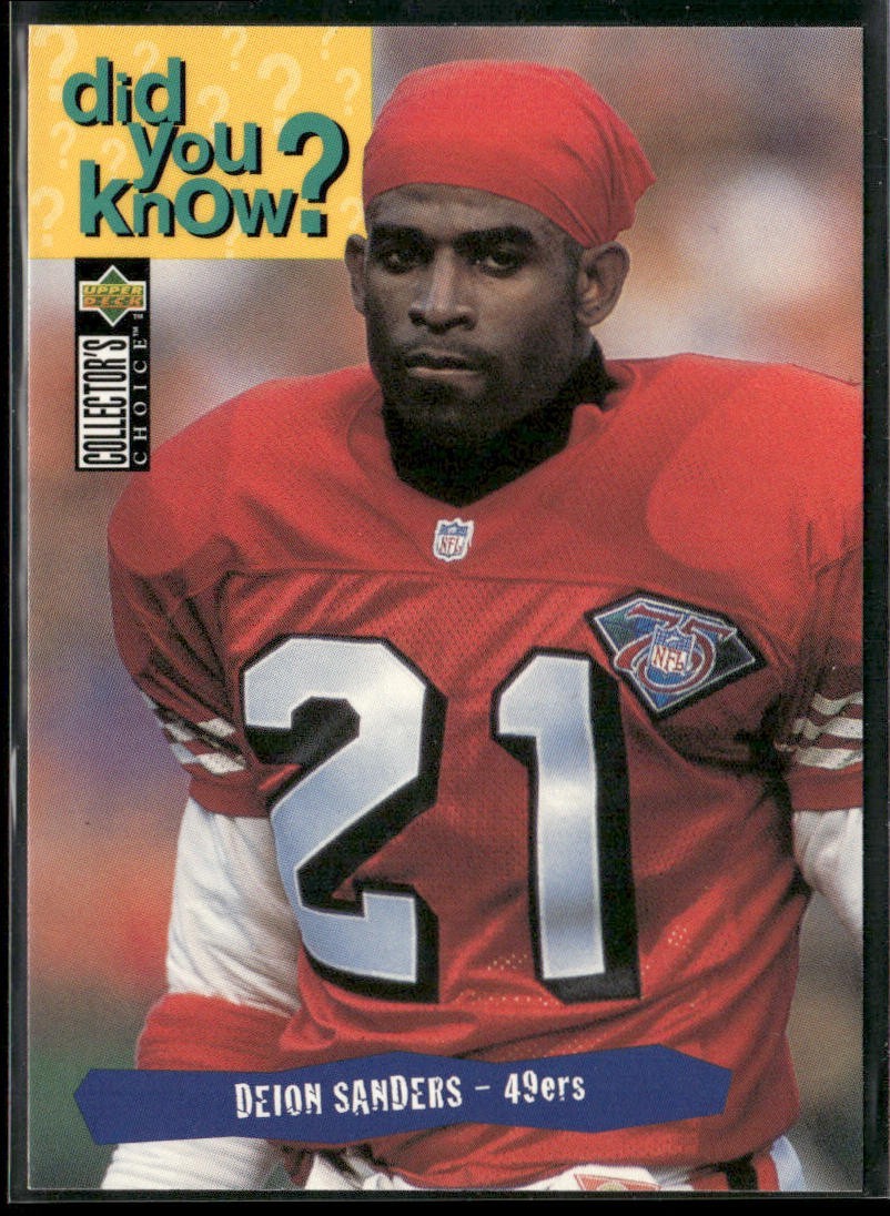 Deion Sanders Player Lot Bundle 10 Different Football Cards DS002 Falcons 49ers back