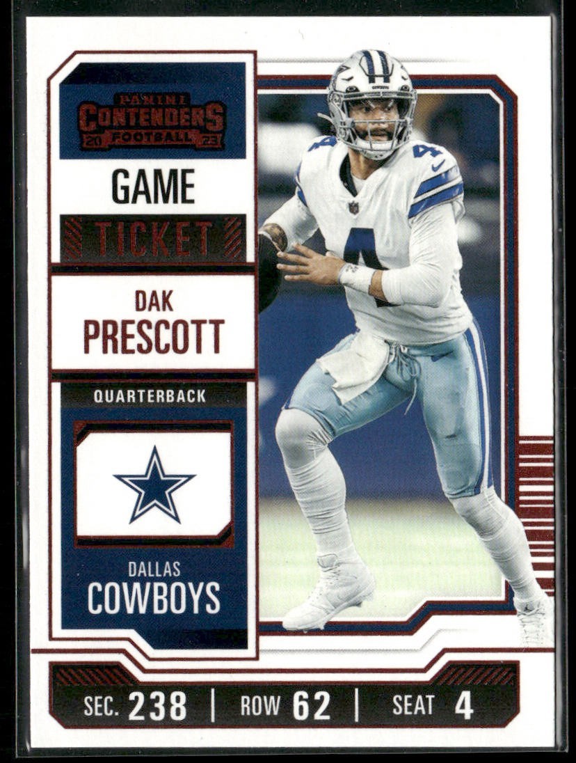 Dak Prescott Player Lot Bundle 10 Different Football Cards DP003 Cowboys back