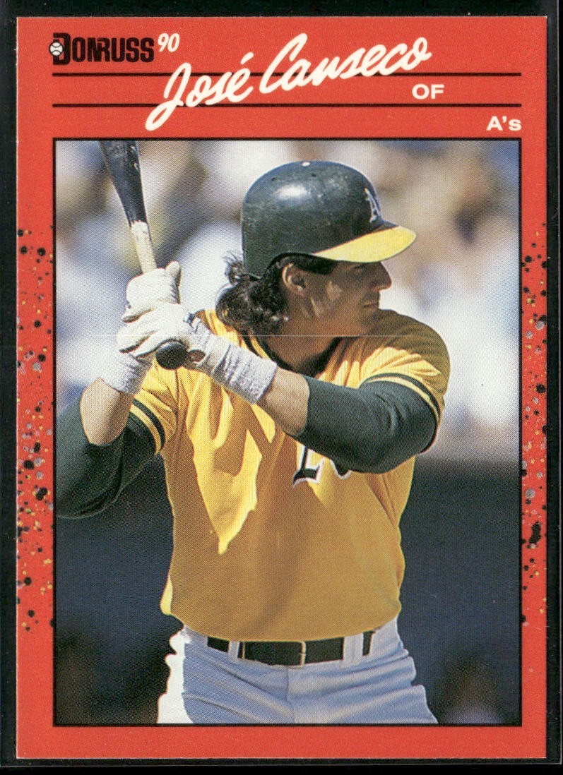 Jose Canseco Player Lot Bundle 10 Different Baseball Cards JC001 Athletics back