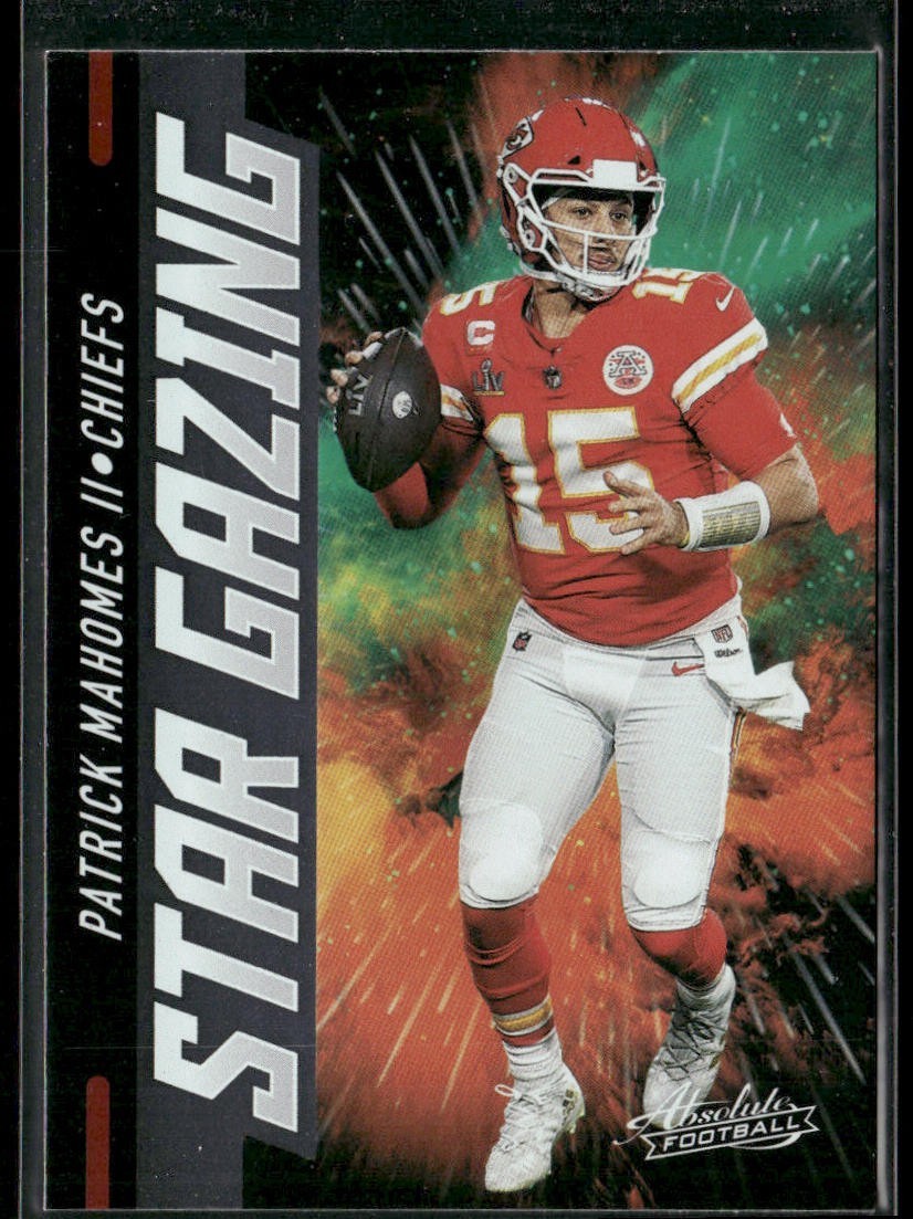 Patrick Mahomes II Player Lot Bundle 10 Different Football Cards PM001 Chiefs back