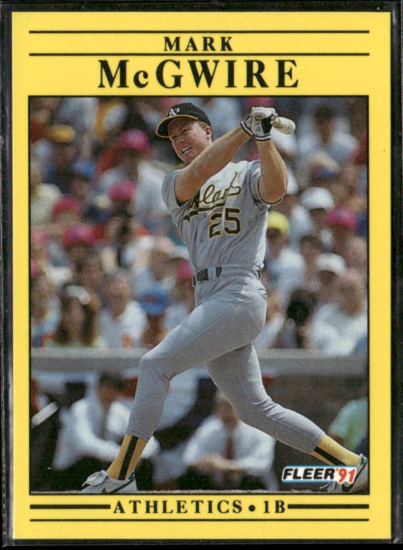 Mark McGwire Player Lot Bundle 10 Different Baseball Cards MM003 Athletics back