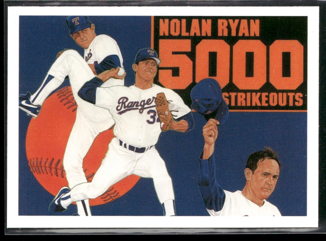 Nolan Ryan Player Lot Bundle 10 Different Baseball Cards NR002 Rangers back