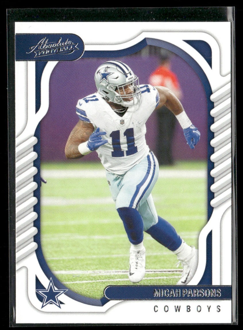 Micah Parsons Player Lot Bundle 10 Different Football Cards MP003 Cowboys 3 RC back