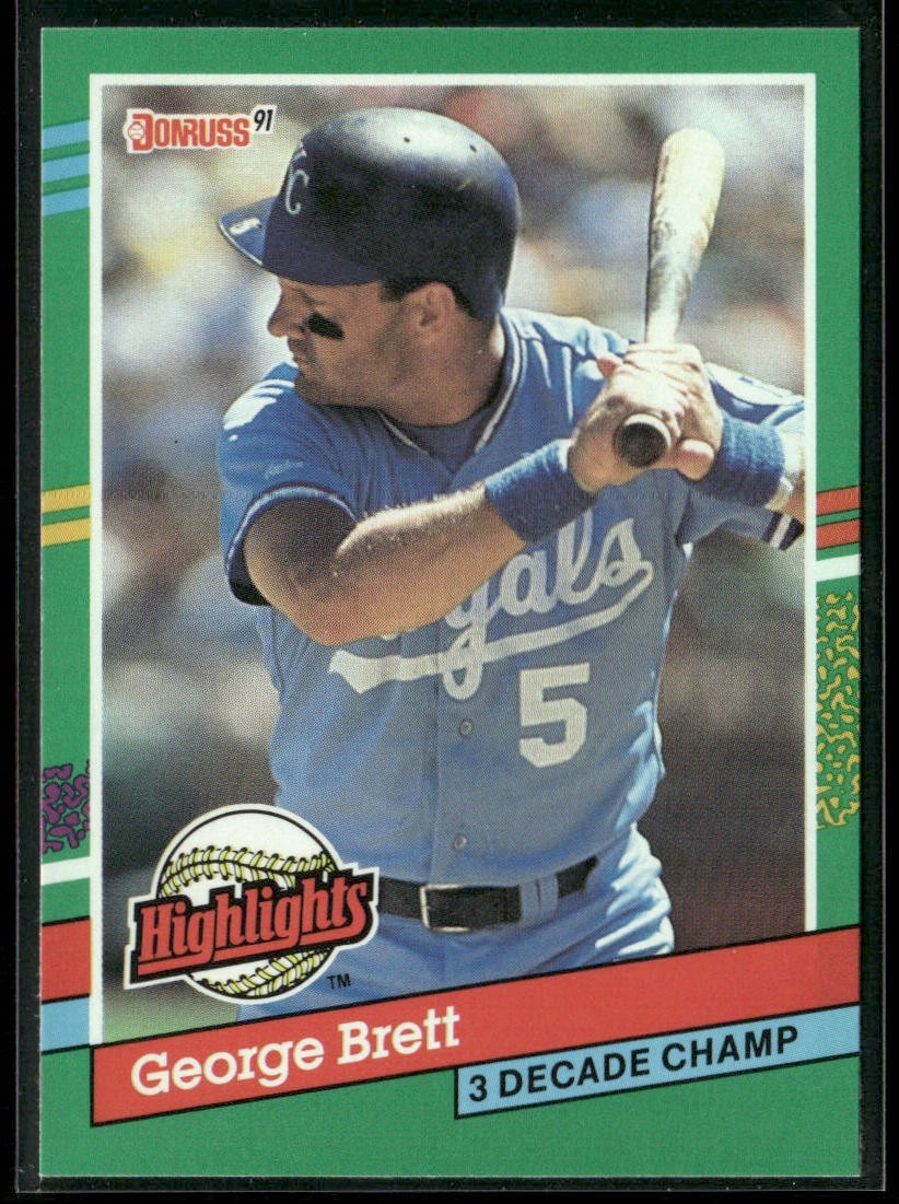George Brett Player Lot Bundle 10 Different Baseball Cards GB001 Royals back