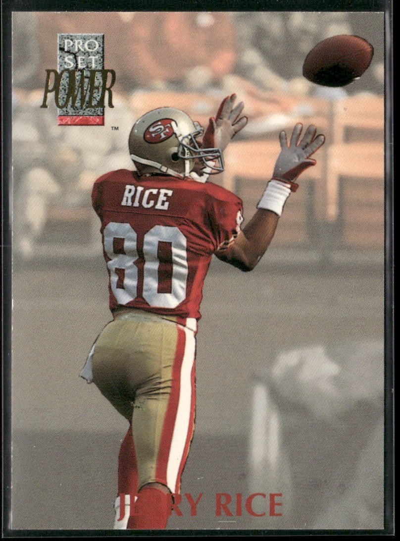 Jerry Rice Player Lot Bundle 10 Different Football Cards JR008 49ers back