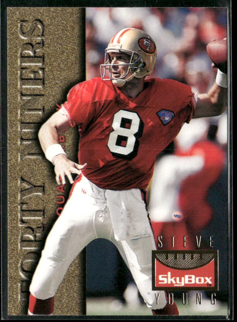 Steve Young Player Lot Bundle 10 Different Football Cards SY002 49ers back
