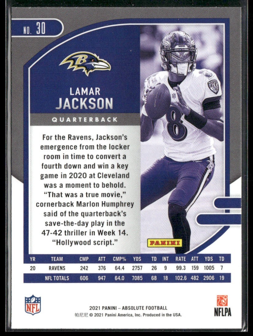 Lamar Jackson Player Lot Bundle 10 Different Football Cards LJ003 Ravens 1 RC back