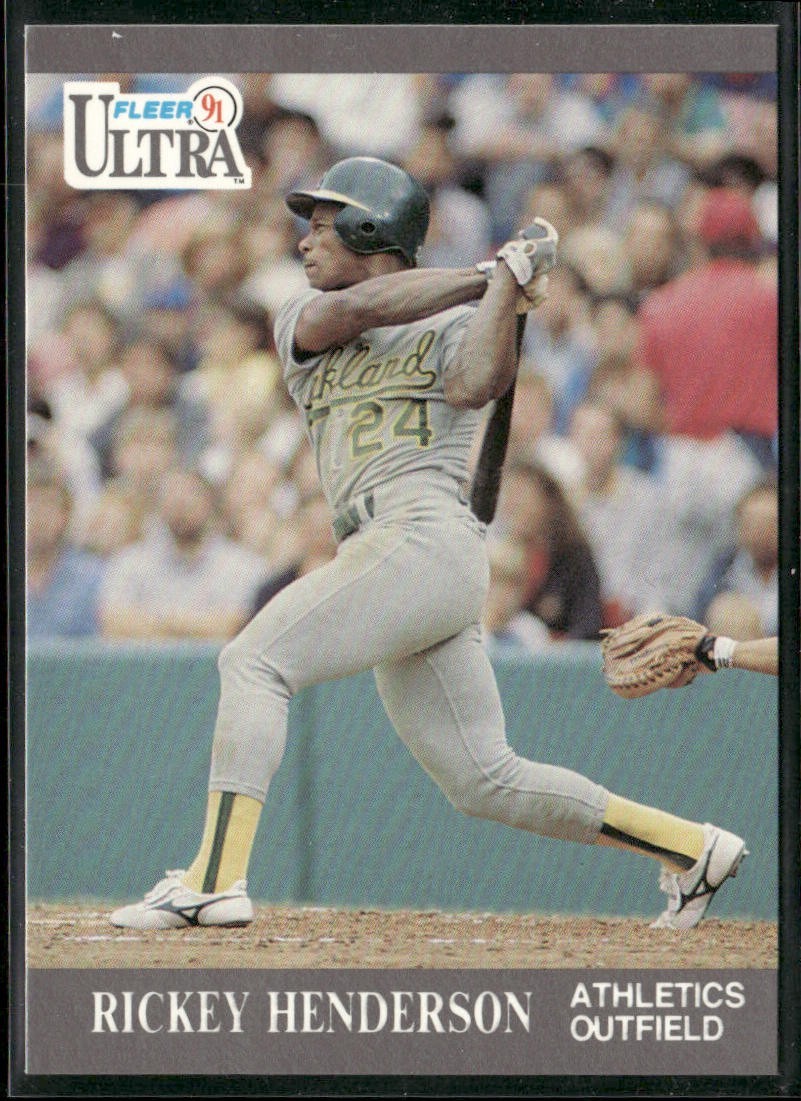 Rickey Henderson Lot Bundle 10 Different Baseball Cards RH001 Athletics front