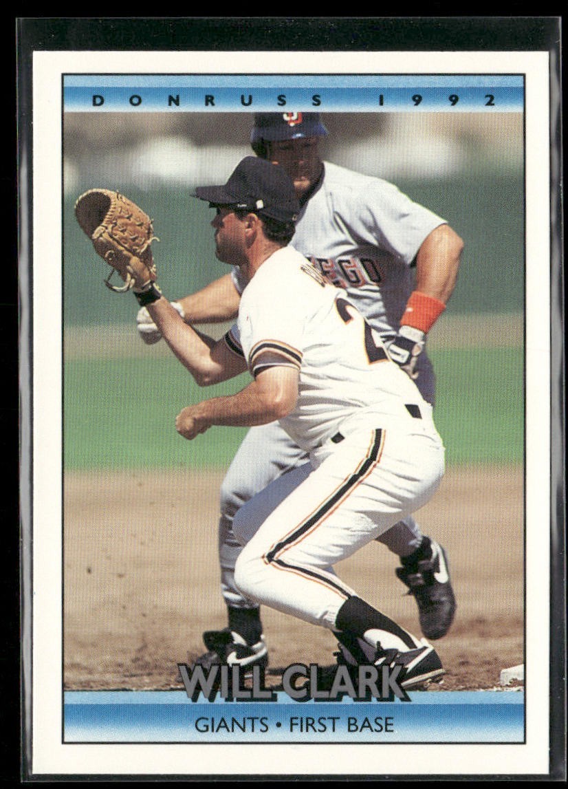 Will Clark Player Lot Bundle 10 Different Baseball Cards WC001 Giants back