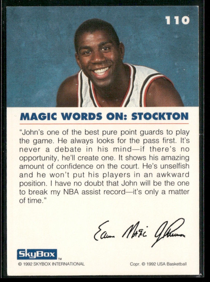 John Stockton Player Lot Bundle 10 Basketball Cards JS002 Utah Jazz back