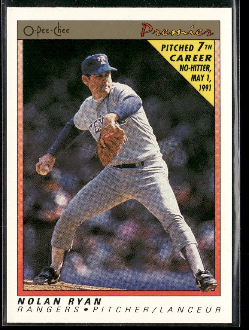 Nolan Ryan Player Lot Bundle 10 Different Baseball Cards NR003 Rangers back