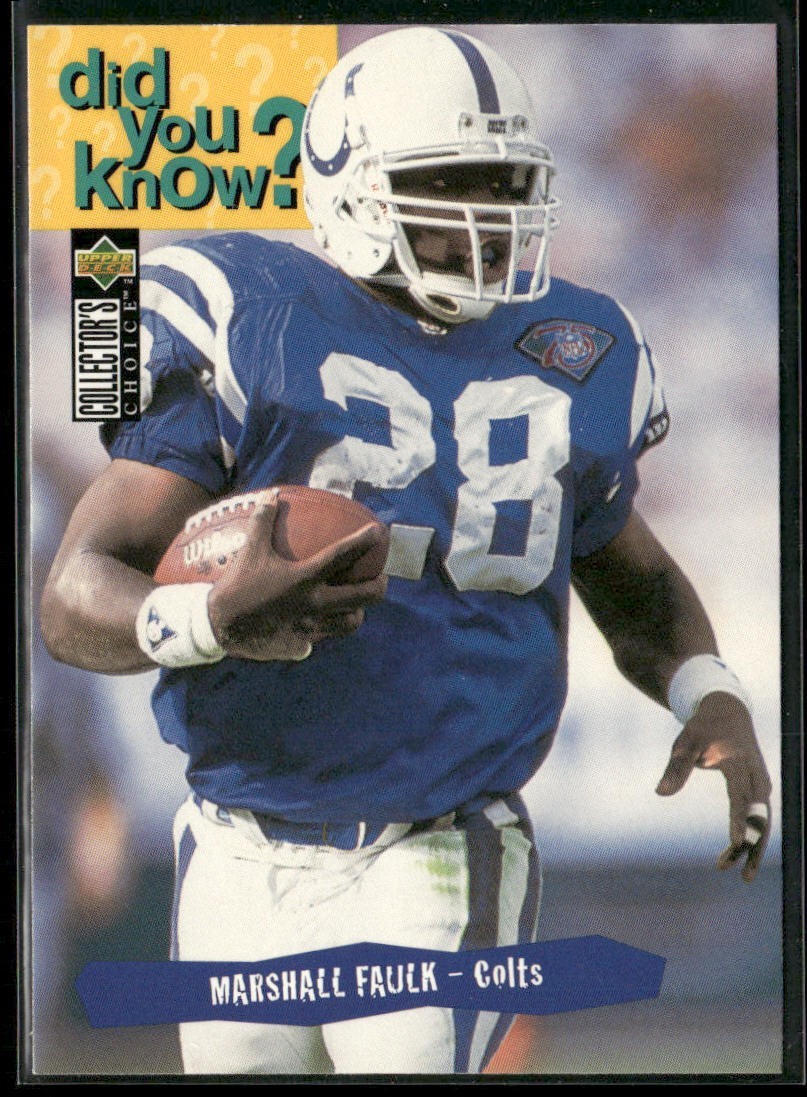 Marshall Faulk Player Lot Bundle 10 Different Football Cards MF004 Colts Rams back