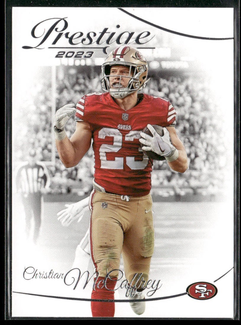 Christian McCaffrey Player Lot Bundle 10 Different Football Cards CM001 back
