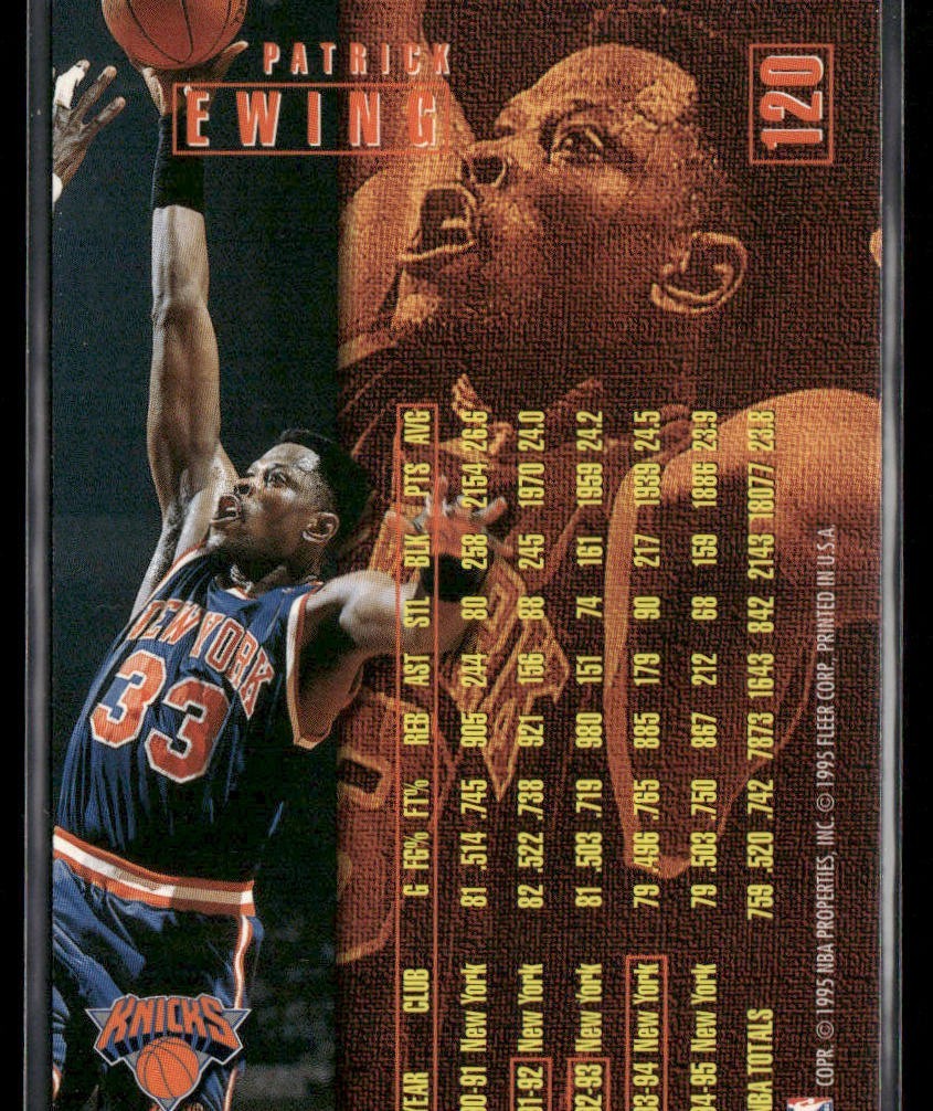 Patrick Ewing Player Lot Bundle 10 Basketball Cards PE002 New York Knicks back
