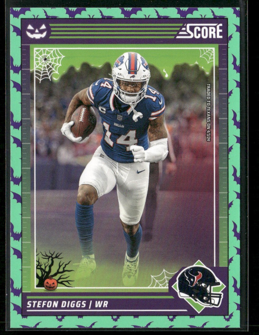 Stefon Diggs Player Lot Bundle 10 Different Football Cards SD001 Bills Vikings back