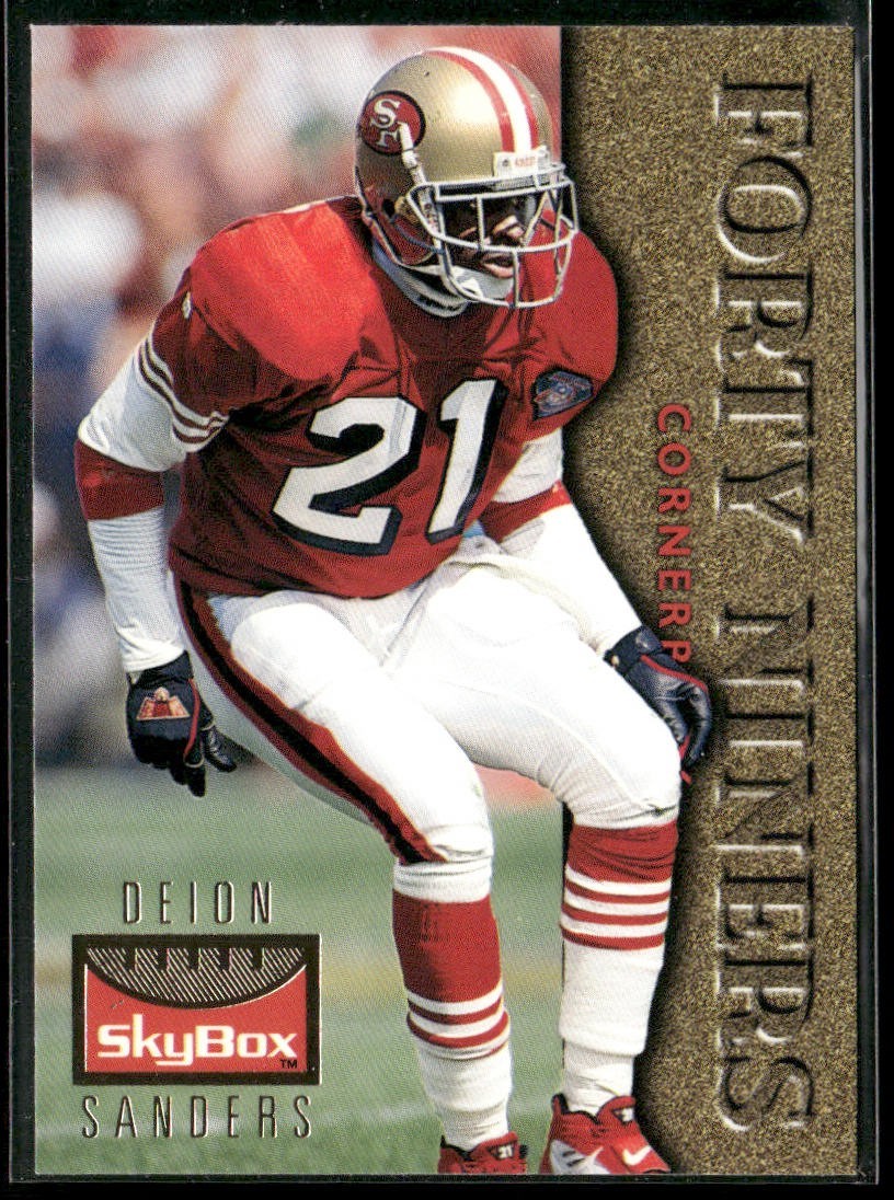 Deion Sanders Player Lot Bundle 10 Different Football Cards DS002 Falcons 49ers back