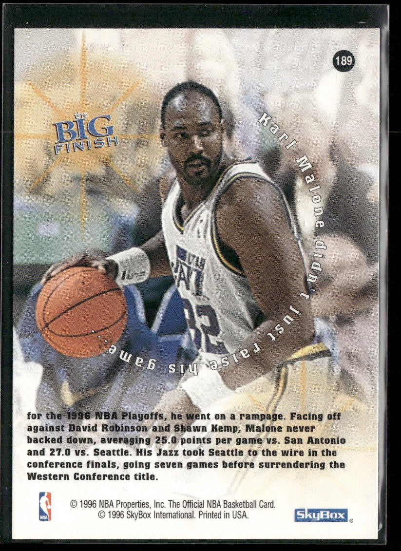 Karl Malone Player Lot Bundle 10 Basketball Cards KM001 Utah Jazz back