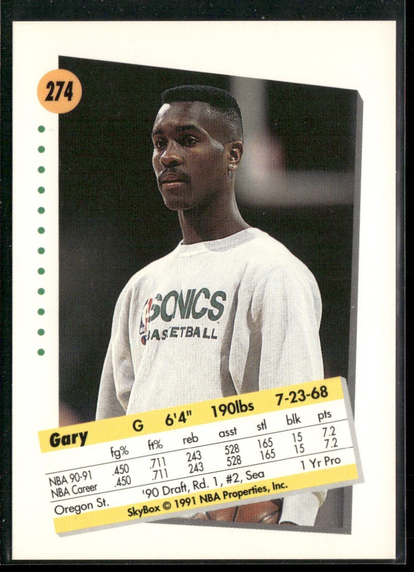Gary Payton Player Lot Bundle 10 Basketball Cards GP001 Supersonics back