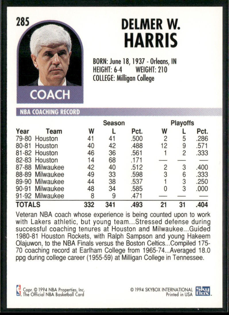 NBA Coaches Lot Bundle 10 Basketball Cards C019 Various Teams back