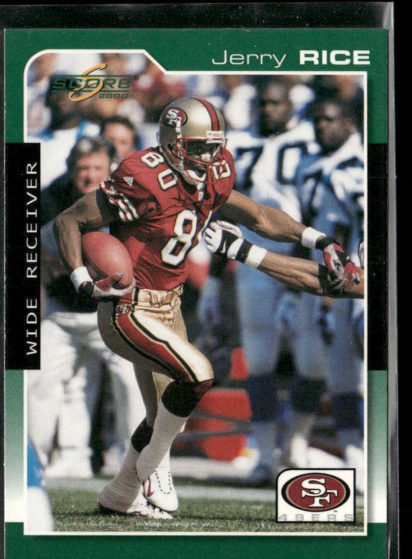 Jerry Rice Player Lot Bundle 10 Different Football Cards JR003 49ers back