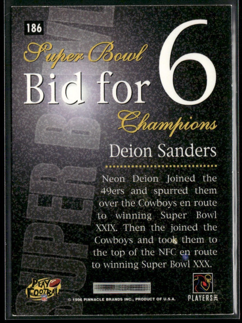 Deion Sanders Player Lot Bundle 10 Different Football Cards DS004 Falcons 49ers back