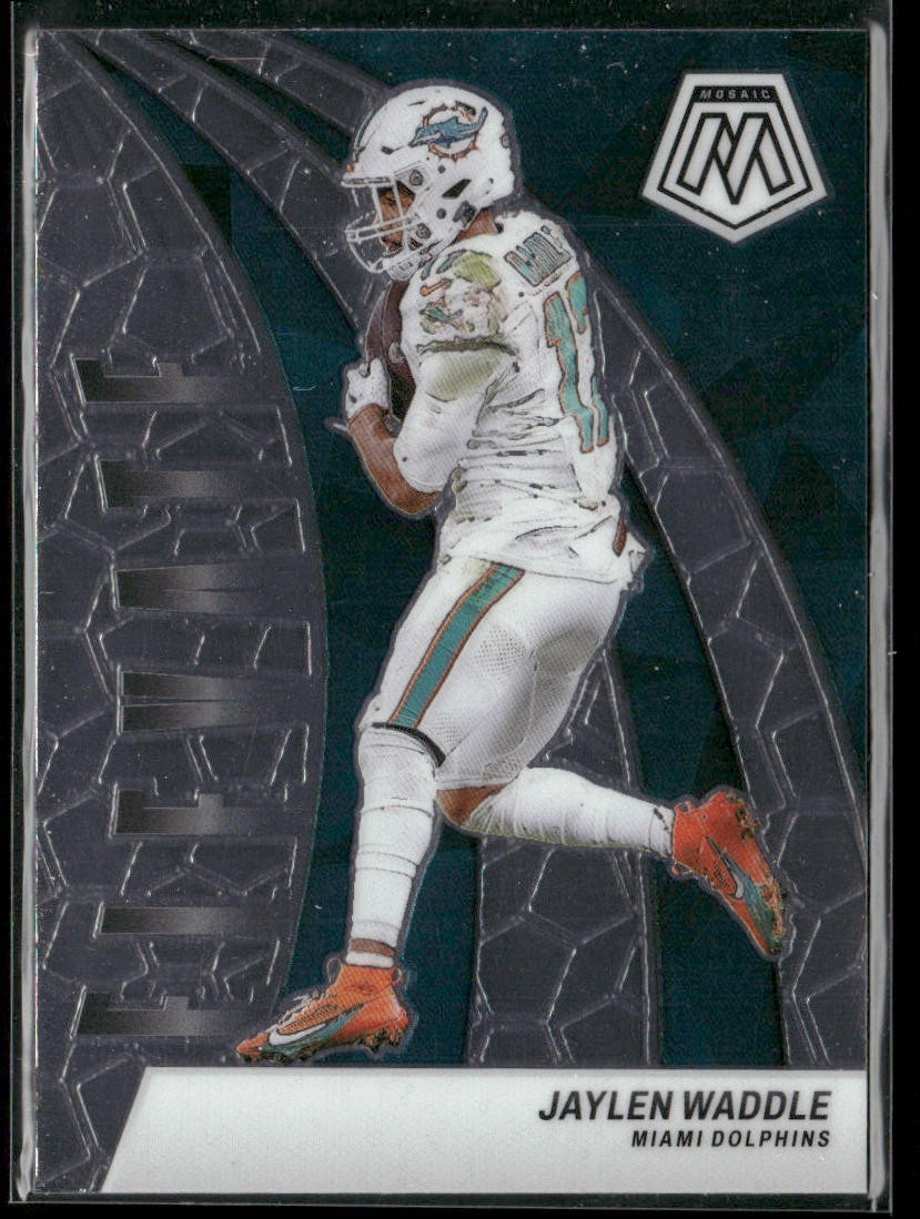Jaylen Waddle Player Lot Bundle 10 Different Football Cards JW002 Dolphins 1 RC back