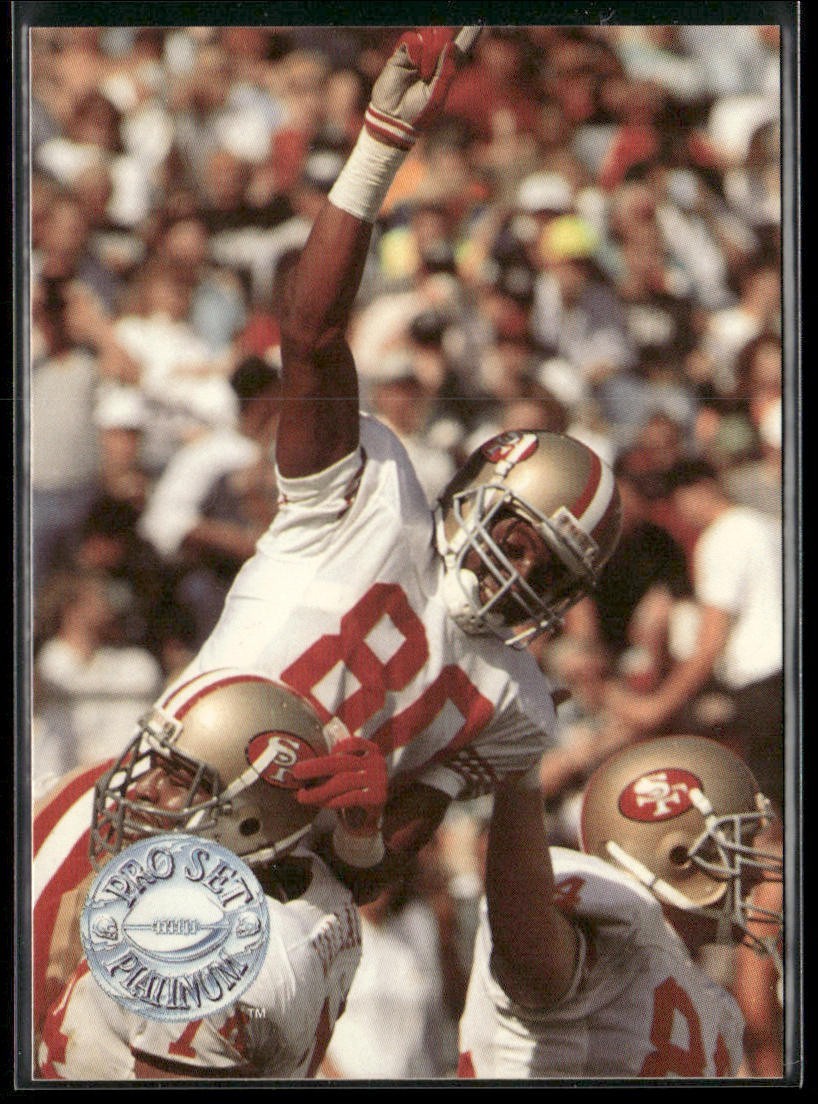Jerry Rice Player Lot Bundle 10 Different Football Cards JR001 49ers back