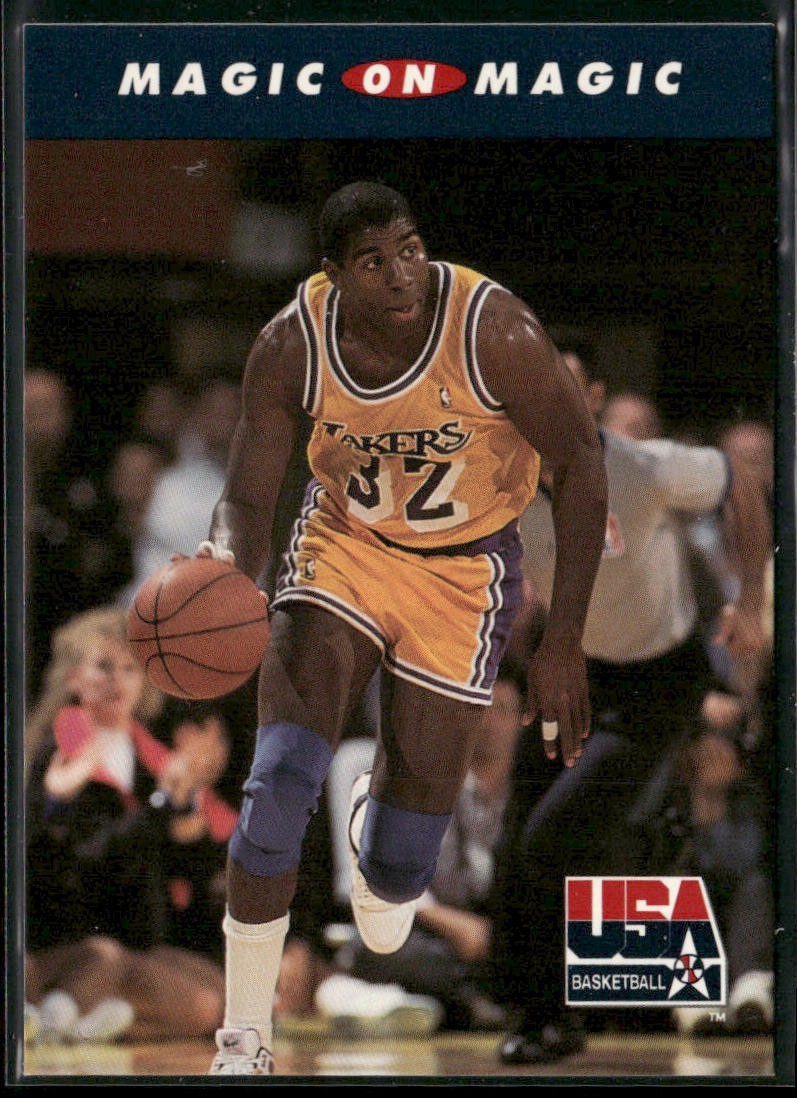 Magic Johnson Player Lot Bundle 10 Basketball Cards MJ003 Lakers back