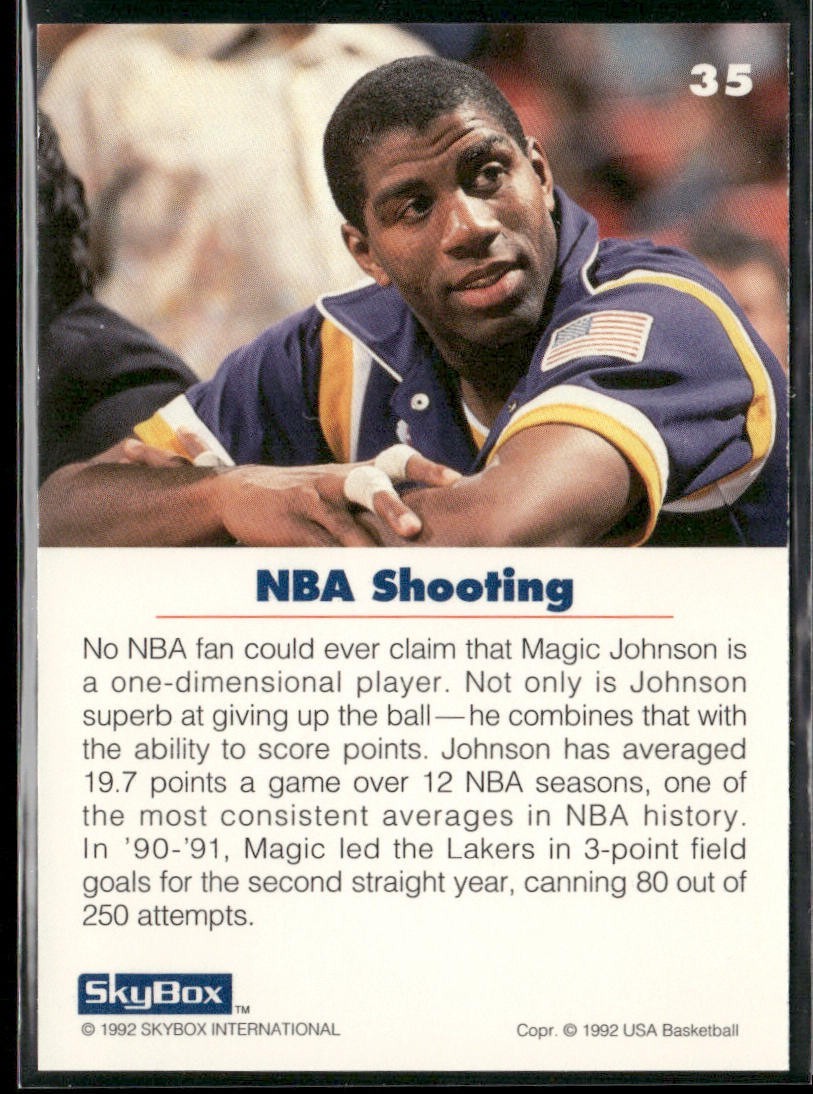 Magic Johnson Player Lot Bundle 10 Basketball Cards MJ002 Lakers back