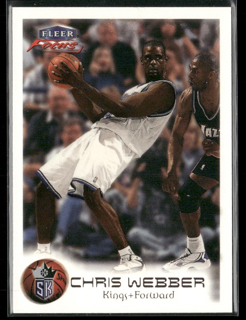 Chris Webber Player Lot Bundle 10 Basketball Cards CW004 Warriors 2 RC back