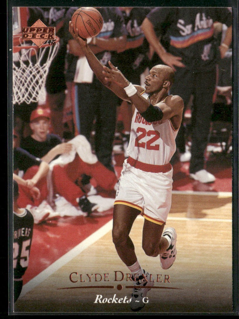 Clyde "The Glide" Drexler Player Lot Bundle 10 Basketball Cards CD001 Portland back