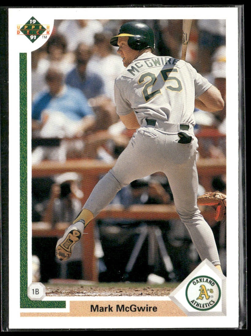Mark McGwire Player Lot Bundle 10 Different Baseball Cards MM003 Athletics back