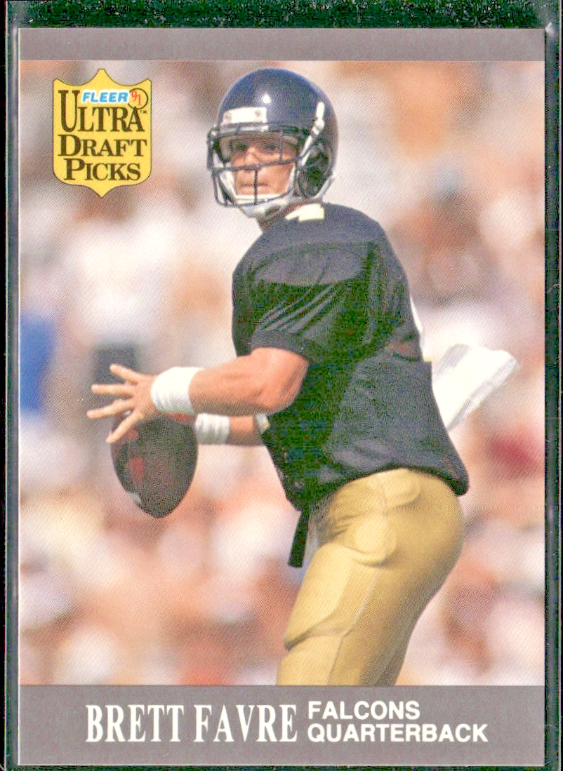 Brett Favre Player Lot Bundle 10 Different Football Cards BF005 Packers 1 RC front