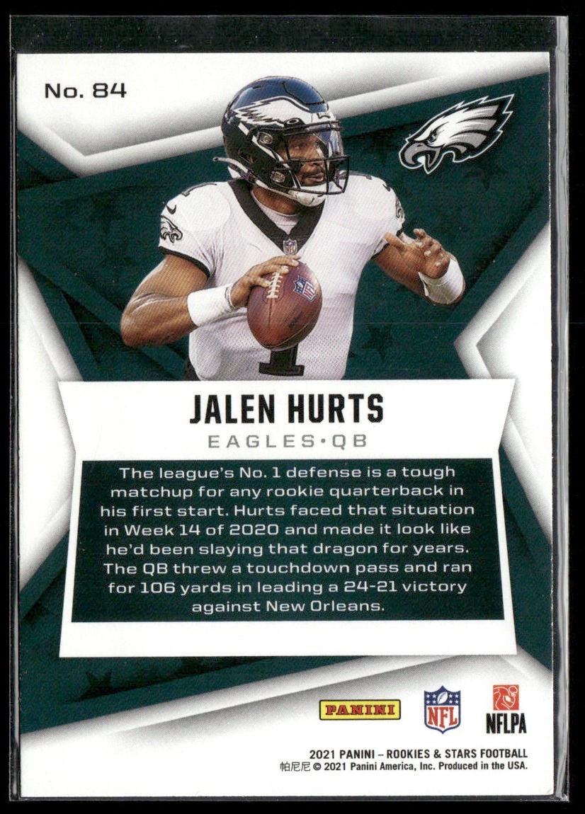 Jalen Hurts Player Lot Bundle 10 Different Football Cards JH001 Eagles back