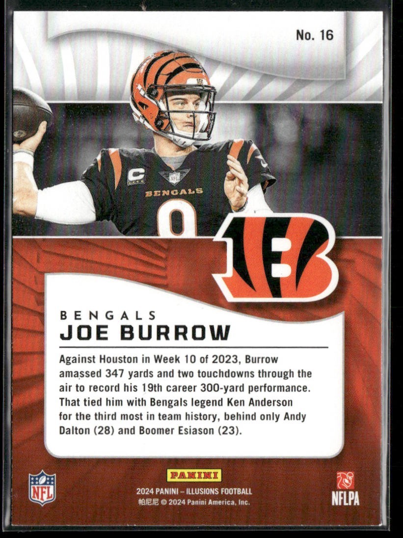 Joe Burrow Player Lot Bundle 10 Different Football Cards JB002 Bengals back