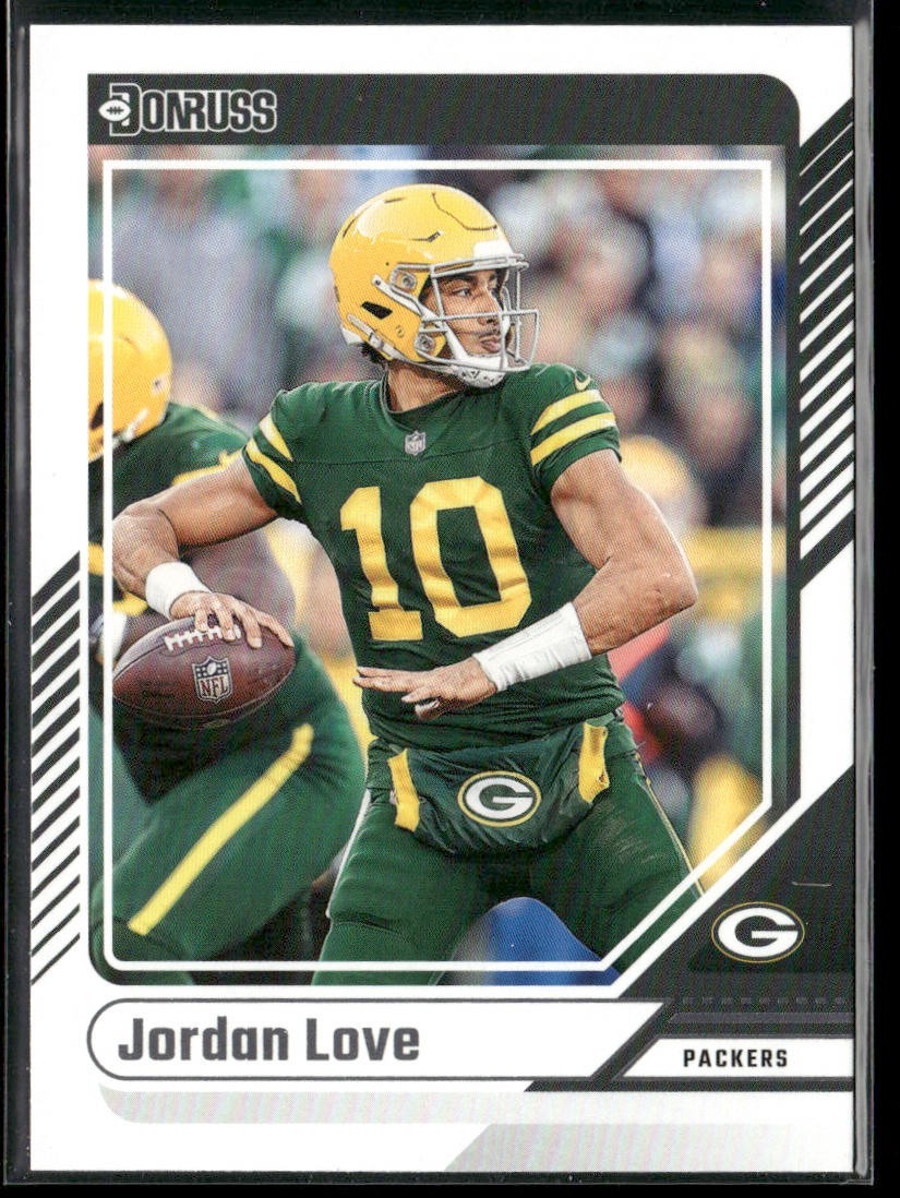 Jordan Love Player Lot Bundle 10 Different Football Cards JL002 Packers back