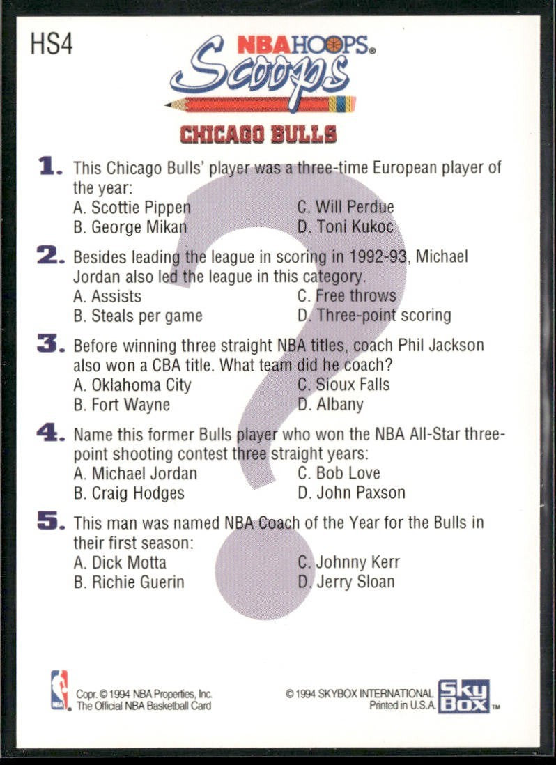 Scottie Pippen Player Lot Bundle 10 Basketball Cards SP003 Chicago Bulls back