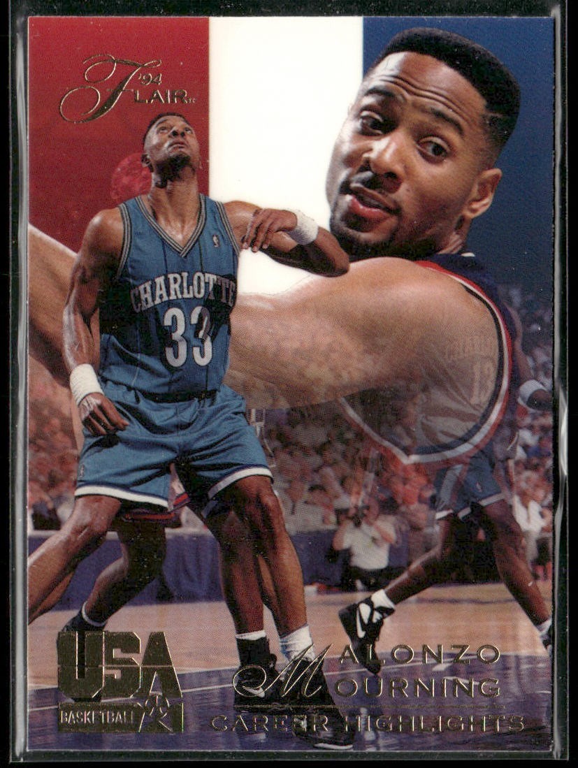 Alonzo Mourning Player Lot Bundle 10 Different Basketball Cards AM001 Heat back
