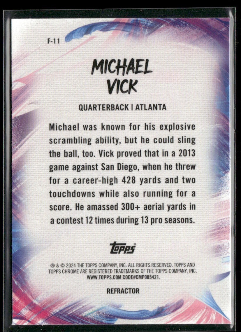 Michael Vick Player Lot Bundle 10 Different Football Cards MV001 Falcons back