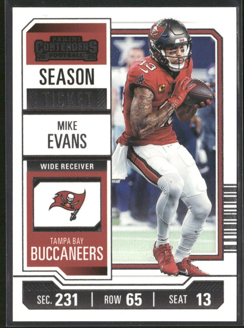 Mike Evans Player Lot Bundle 10 Different Football Cards ME001 Buccaneers back
