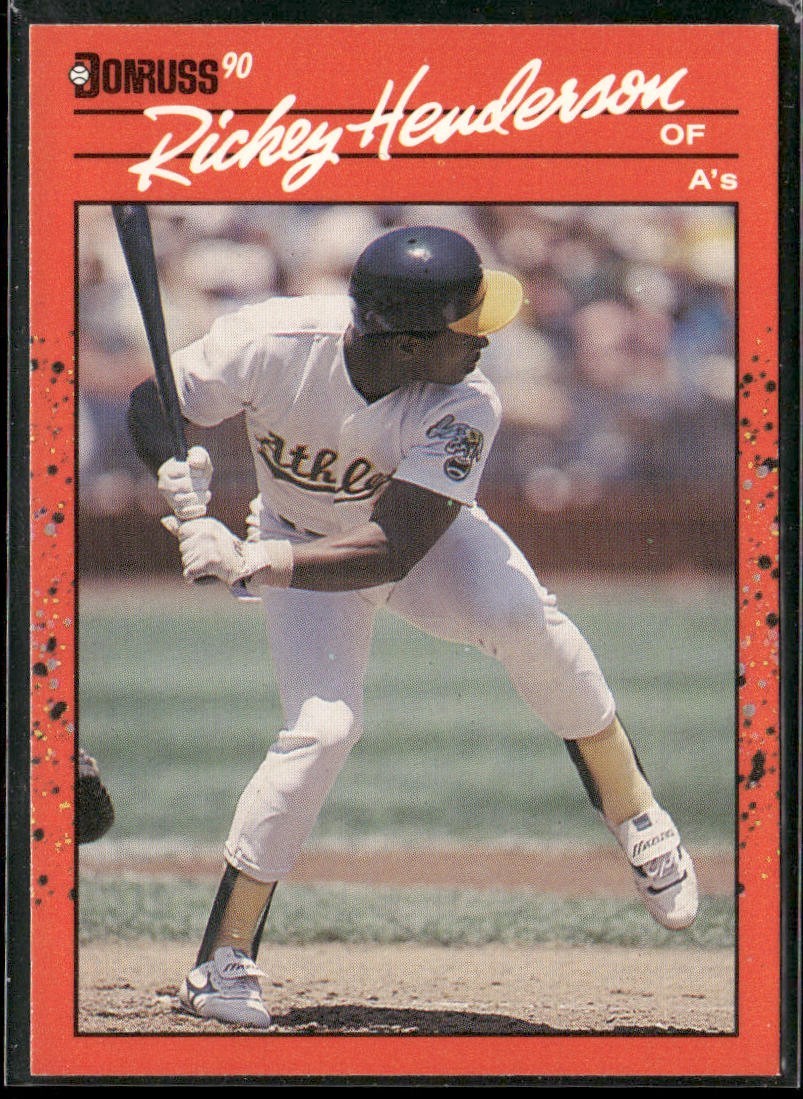 Rickey Henderson Lot Bundle 10 Different Baseball Cards RH002 Athletics back