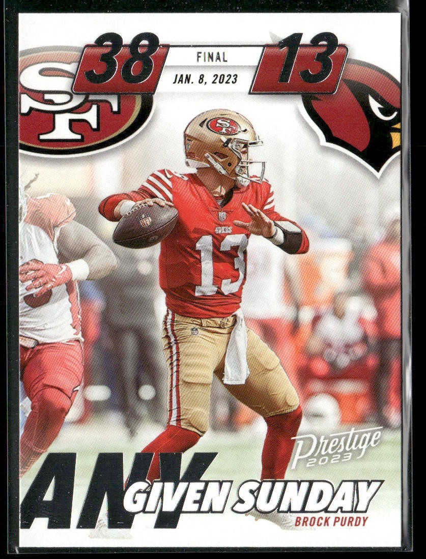 Brock Purdy Player Lot Bundle 10 Different Football Cards BP001 49ers back